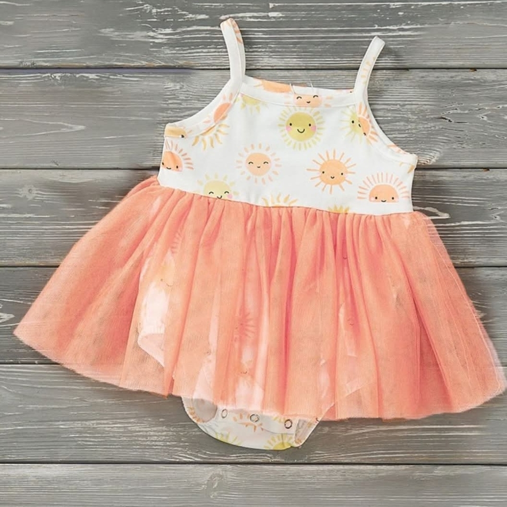 Sunshine Print Peach Bodysuit